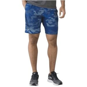 Lululemon T.H.E. Short Mens S Blue Camo Luxtreme Liner 9" Inseam Training Tech